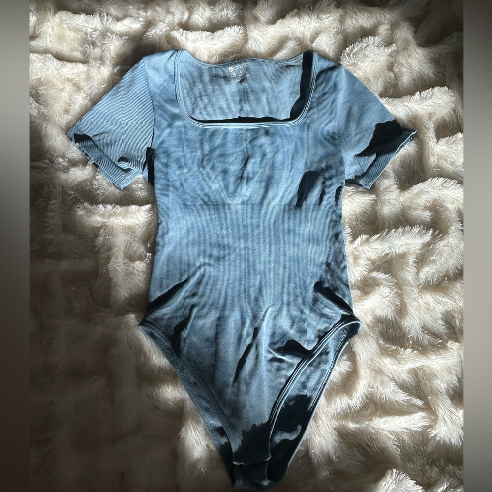 Teal Ribbed Bodysuit